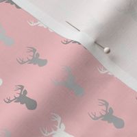 Tiny Deer - Meadow sunrise- pink and grey