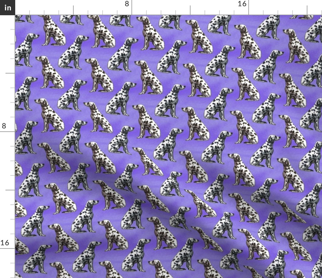 Small Sitting Dalmatians - purple