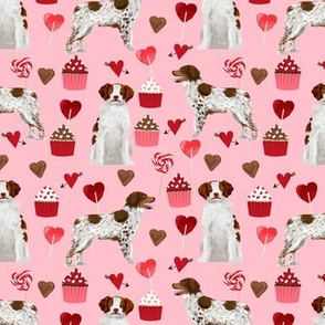 brittany spaniel valentines fabric - dog love cupcakes hearts fabric brittany spaniels - blossom