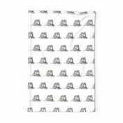 Cartoon Sheep with Dog Colored Tea Towel