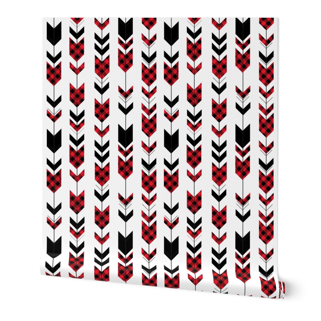 buffalo plaid arrows (small scale) || custom red 