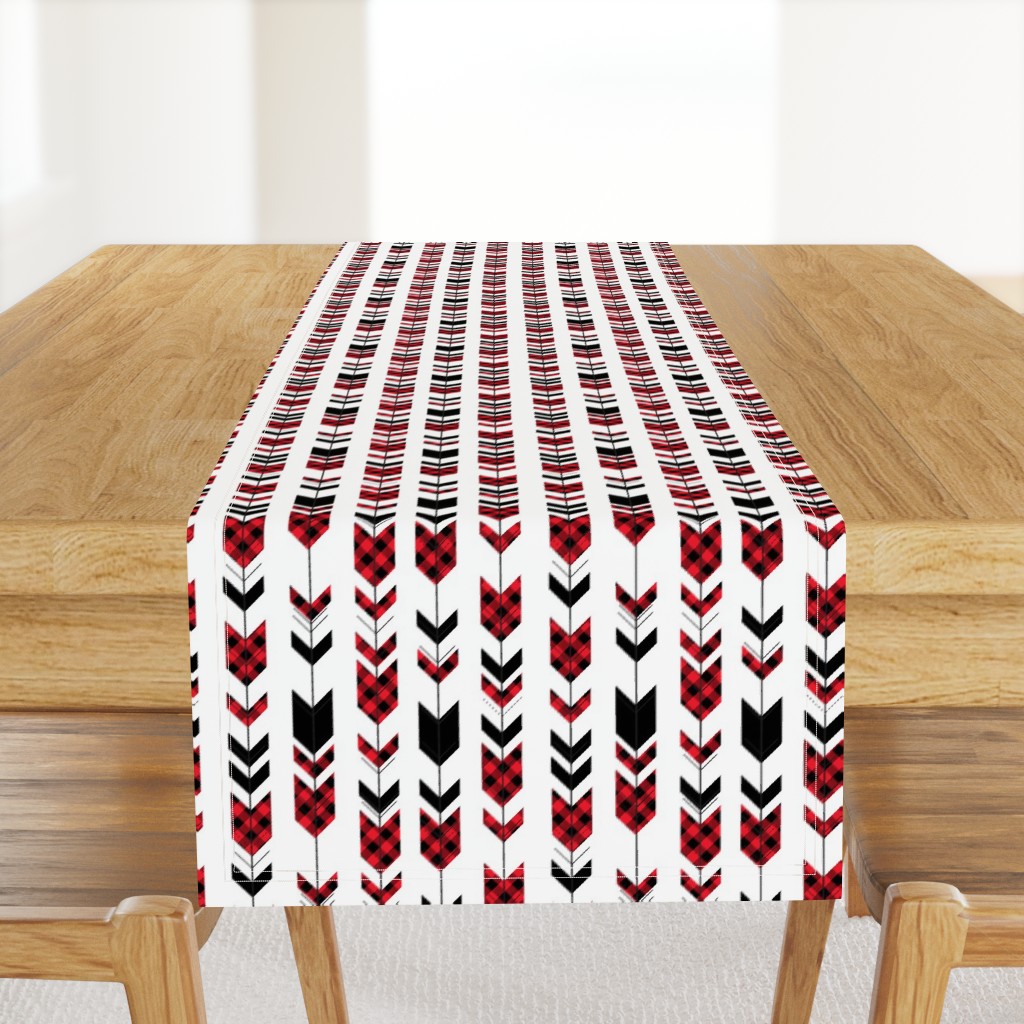 buffalo plaid arrows (small scale) || custom red 