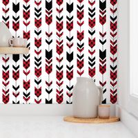 buffalo plaid arrows (small scale) || custom red 