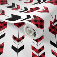 buffalo plaid arrows (small scale) || custom red 