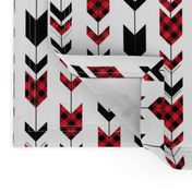 buffalo plaid arrows (small scale) || custom red 