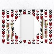 buffalo plaid arrows (small scale) || custom red 