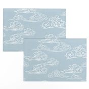 Cloud Streaked Skies Powder Grey Blue