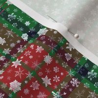 Christmas snowflake tartan (Maxwell tartan, small snowflakes, 3" squares)