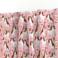 cavalier king charles spaniel coffee fabric spaniel dog fabric dogs fabric