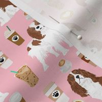 cavalier king charles spaniel coffee fabric spaniel dog fabric dogs fabric