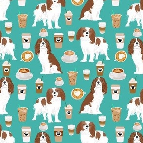 cavalier king charles spaniel coffee fabric spaniel dog fabric dogs fabric