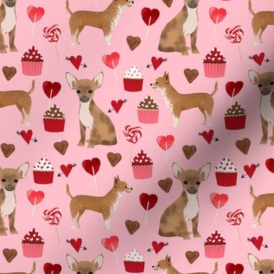 chihuahua love fabric valentines cute cupcakes chihuahua fabrics cute dogs design