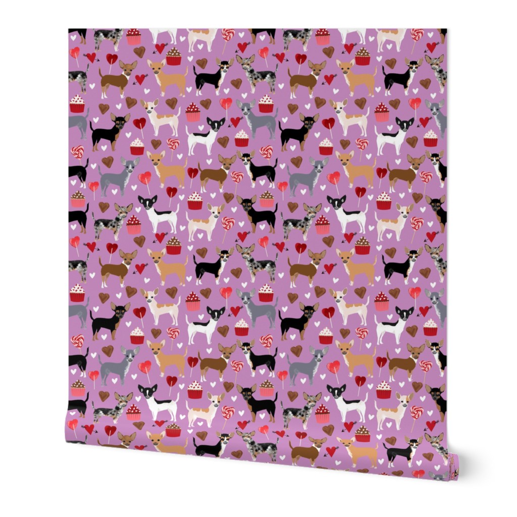 chihuahua love fabric valentines cute cupcakes chihuahua fabrics cute dogs design