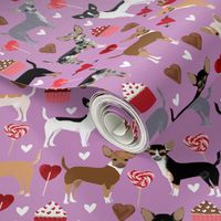 chihuahua love fabric valentines cute cupcakes chihuahua fabrics cute dogs design