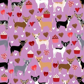 chihuahua love fabric valentines cute cupcakes chihuahua fabrics cute dogs design