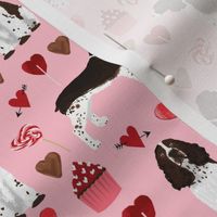 english springer spaniel dog love fabric best valentines cute cupcakes dog design