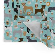 pitbull coffee fabrics cute pitbull terrier fabric design pittys design love rescue dogs fabric