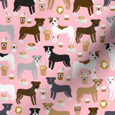 pitbull coffee fabrics cute pitbull terrier fabric design pittys design love rescue dogs fabric