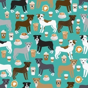 pitbull coffee fabrics cute pitbull terrier fabric design pittys design love rescue dogs fabric