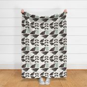 Quail Family cut and sew fat quarter size