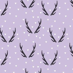 antlers // purple pastel purple lilac antler baby nursery design 