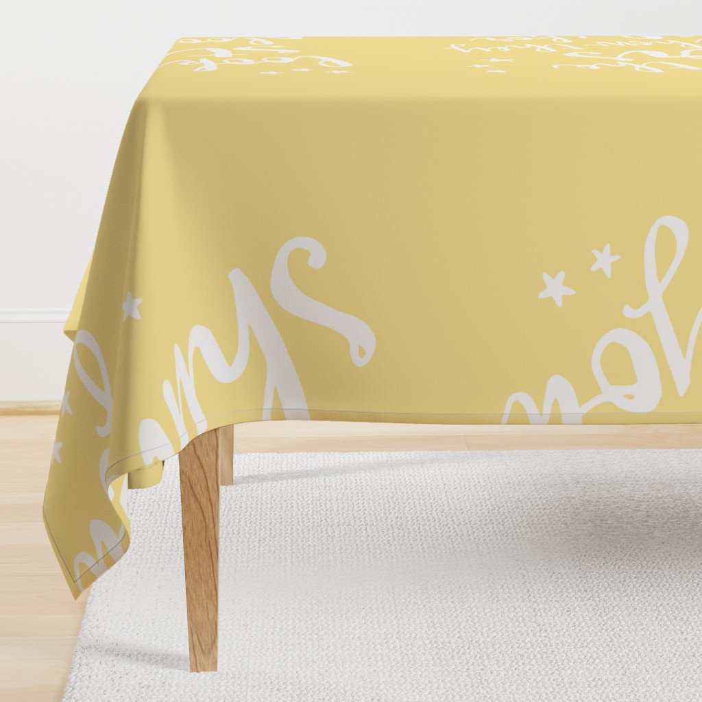 Minky layout - Look at the stars blanket || white on yellow