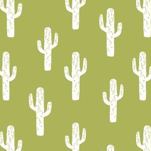 cactus // lime green linocut block print cacti fabric nursery baby design andrea lauren fabric