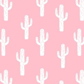 cactus // pink cacti fabric linocut cactus design block print andrea lauren baby nursery design