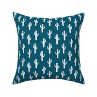cactus // blue cactus fabric nursery baby design andrea lauren linocut block print