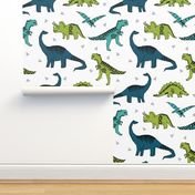 dinosaurs // green blue dino fabric andrea lauren baby design dinosaurs andrea lauren fabric nursery baby design