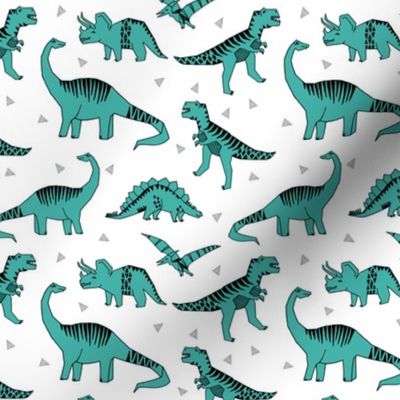 dinosaur // turquoise dinos fabric dinosaurs design andrea lauren fabric baby turquoise design