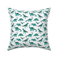 dinosaur // turquoise dinos fabric dinosaurs design andrea lauren fabric baby turquoise design