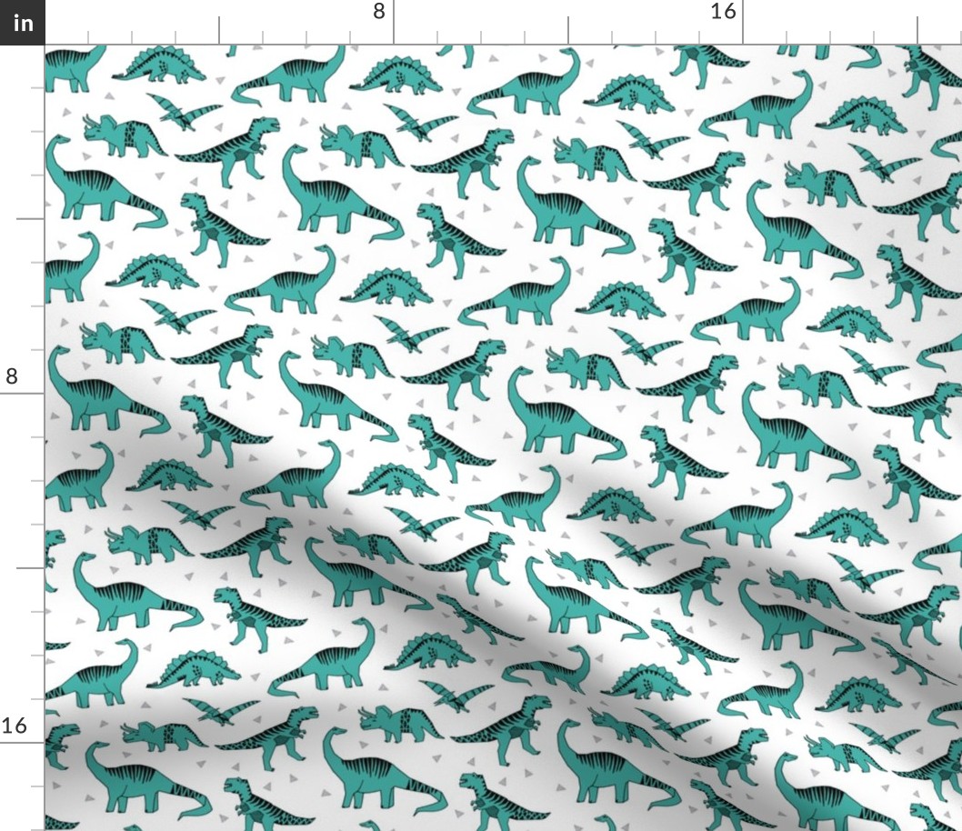 dinosaur // turquoise dinos fabric dinosaurs design andrea lauren fabric baby turquoise design