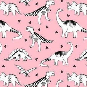 dinosaurs // pink dino fabric jurassic prehistoric dino fabric girls baby dinosaur design