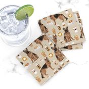 coffee and dogs fabric german shepherd coffees design cute dog fabric