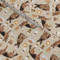 coffee and dogs fabric german shepherd coffees design cute dog fabric