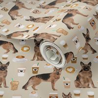 coffee and dogs fabric german shepherd coffees design cute dog fabric