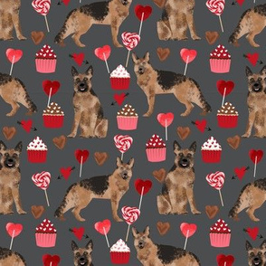 german shepherd valentines love fabric dog love hearts fabric