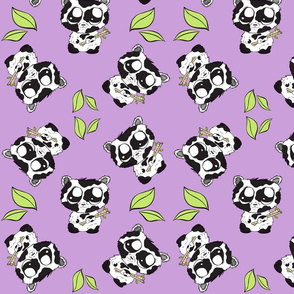 Panda Leaves in Purple