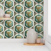 teal phoenix - tile