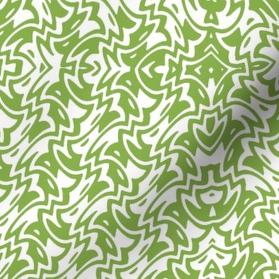 Fresh green art deco zigzag