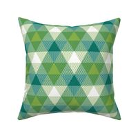 triangle gingham -  spruce and fresh green