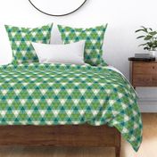 triangle gingham -  spruce and fresh green