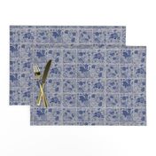 Palace Garden | Indigo Woodblock Tile