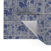 Palace Garden | Indigo Woodblock Tile