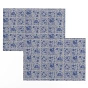 Palace Garden | Indigo Woodblock Tile