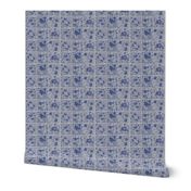 Palace Garden | Indigo Woodblock Tile