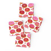 donuts valentines day love design cute valentines love fabric donuts food hearts red and pink valentines fabric