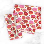 donuts valentines day love design cute valentines love fabric donuts food hearts red and pink valentines fabric