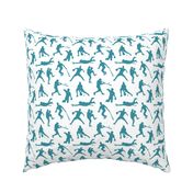 Baseball Players on Teal // Small